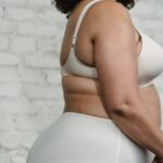 crop plump black woman in underwear