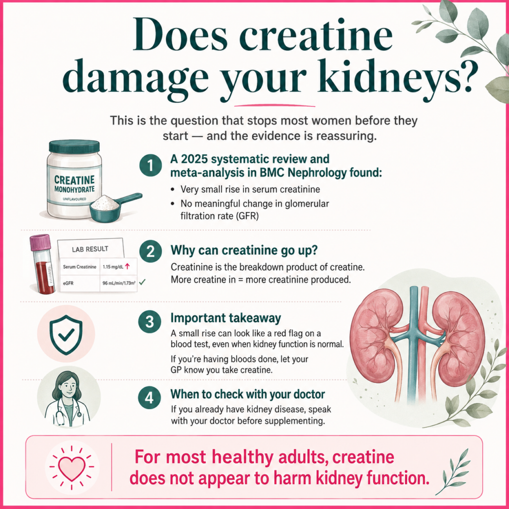 Why creatine raises blood creatinine without damaging kidney function
