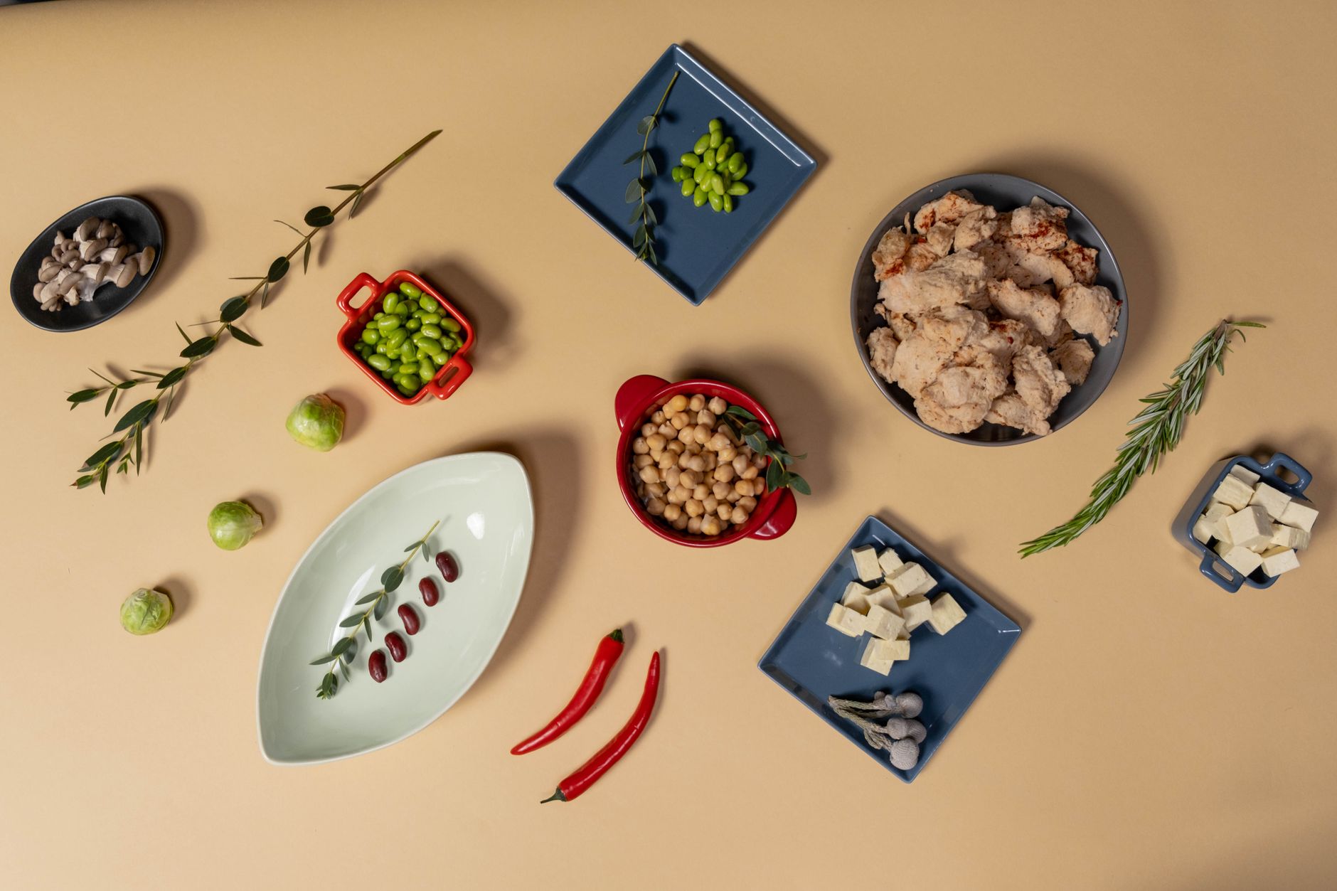 vegan ingredients on table