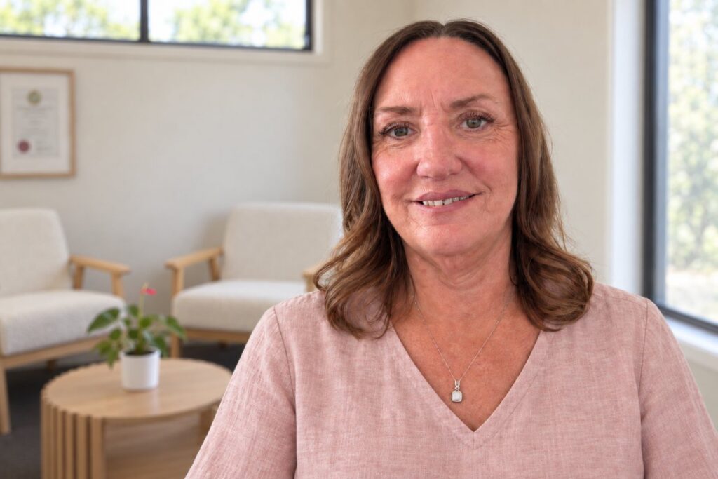 Sally Bloomfield in her Sunshine Coast consulting room